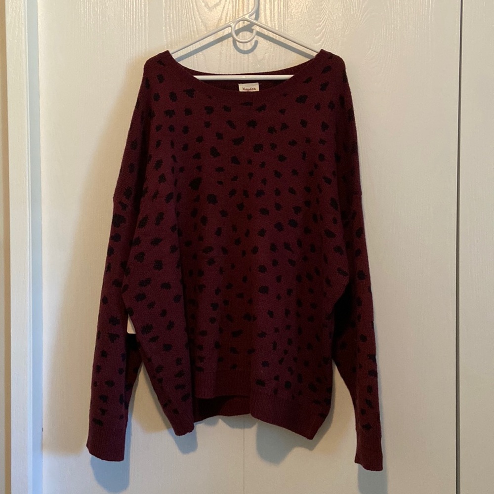XXL Hayden Los Angeles maroon crew neck sweater